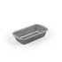Silver non-stick loaf tin, shown empty at an angle on white background