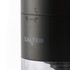 Close-up of black Salter electric grinder showing lock symbols and logo