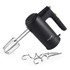 Black and gold hand mixer with two beaters and two dough hooks, Salter brand.