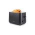 Black 2-slice toaster with toast, Salter controls visible