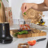 500ml clear food processor bowl with chopping blade, shown without lid