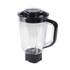 Replacement clear plastic blender jug with black lid and handle