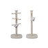 Cream mug tree and towel holder set, Salter brand, shown on white background.