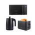 Kuro Kettle, Toaster & Microwave Set – Black