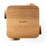 Square wooden kitchen utensil holder by Salter, viewed from above, light wood finish