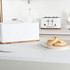 Toronto Chopping Board Bread Bin & 3-Piece Canister Set – White