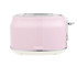 Pink two-slice Salter toaster with chrome trim, product image on white background