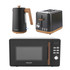 Toronto Kettle, 2-Slice Toaster & Microwave Set - Black