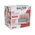 Box for Salter Rise Egg Cooker showing a grey egg cooker with eggs and product features