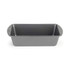 Grey non-stick loaf tin, viewed from above, suitable for baking bread or cakes