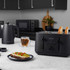 Kuro Kettle, 4-Slice Toaster and Microwave - Black 