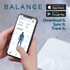 Banner showing smartphone health app and scale, prompts: download, sync and track.