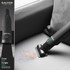 Salter cordless handheld vacuum cleaning pet hair from grey sofa