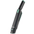 Salter black cordless handheld vacuum cleaner with green buttons, side view