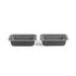 Set of 2 non-stick grey square cake tins