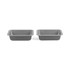 Set of 2 non-stick grey square cake tins