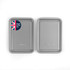 Set of two grey Salter baking trays, rectangular, Made in the UK badge.