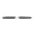 Set of two grey non-stick baking trays shown from the side