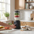Black Salter blender base and clear jug, shown separated on white background