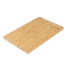 Rectangular bamboo chopping board with groove, shown at an angle
