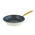 Cream non-stick frying pan with gold handle