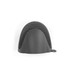 Single grey silicone oven mitt, ridged inner surface, shown front-on