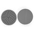 Grey air fryer parchment liners, one plain and one with perforated holes, shown flat.