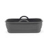 Grey plastic washing up bowl with handles, shown empty from the front.