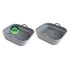 Set of two grey collapsible washing up bowls, PFAS free, shown from above.