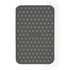 Grey rectangular bath mat with raised circular grip dots, top-down view