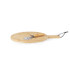 Bamboo pizza board with pizza cutter, showing sliced sections and hanging loop