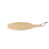 Round bamboo pizza board with grooves and handle, shown with hanging loop.