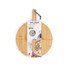 Bamboo pizza board and cutter set with handle, ideal for serving pizza