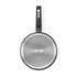 Grey non-stick frying pan, Salter brand, viewed from base showing induction bottom