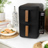 Toronto Kettle, 4-Slice Toaster & PFAS-Free Coating Air Fryer - Black