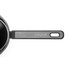 Stainless steel saucepan handle, black and silver, Salter logo shown