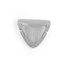 Triangle silver mesh filter for appliance, shown on white background