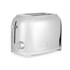 Chrome two-slice toaster with browning control, shown angled on white background