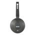Grey non-stick frying pan with matching glass lid, top view, Salter branding on handle and lid