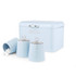 Retro Blue 4-Piece Countertop Set