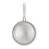 Stainless steel frying pan, top view