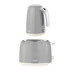 Grey kettle and toaster set on white, Salter brand