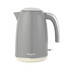 Grey electric kettle with Salter logo, shown upright on white background