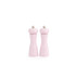 Set of two pink salt and pepper mills with silver knobs, product image