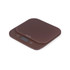 Brown digital kitchen scale with LCD display and touch buttons, angled view