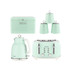 Mint green kitchen set with kettle, toaster, bread bin, and tea, coffee, sugar canisters.