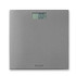 Silver digital bathroom scale with display showing 0.0kg, square design