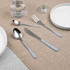 Naturals Collection 16-Piece Stainless Steel Cutlery Set, Silver Plated/Grey