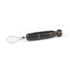 Electric hand whisk with black handle and metal whisk attachment, product photo.