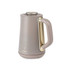 Salter beige electric kettle with gold handle, side view